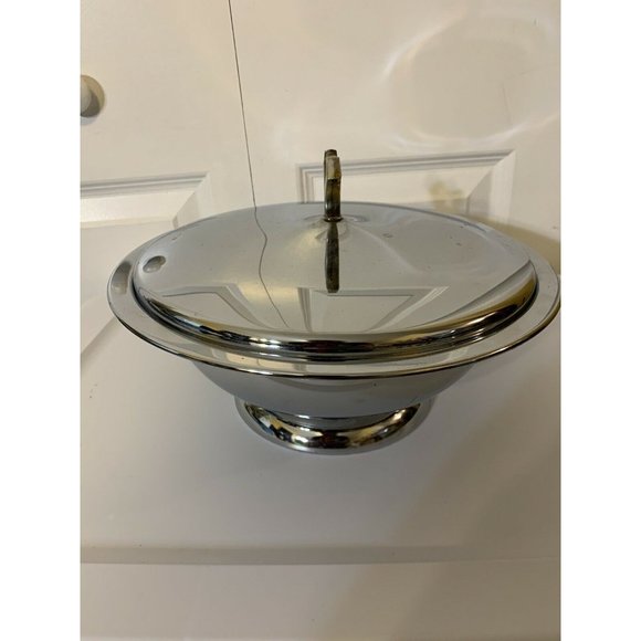 Vintage Kromex‎ USA Chrome 11.5" Round Serving Dish Bowl Catering Hotel Wedding - Picture 4 of 12